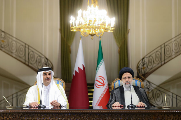 رئیسی در نشست خبری مشترک با امیر قطر: توسعه و گسترش روابط ایران و قطر مورد تأکید ماست